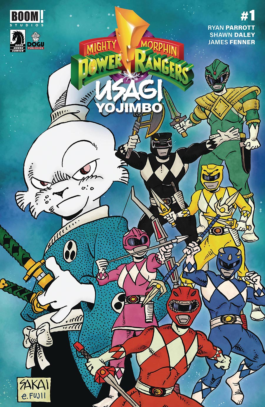 Mighty Morphin Power Rangers Usagi Yojimbo #1 (One Shot) Cover B Variant Stan Sakai & Emi Fujii Cover