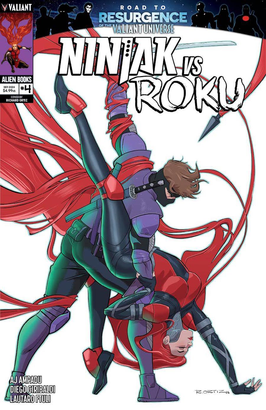 Ninjak vs Roku #4 Cover A Regular Richard Ortiz Cover (Resurgence Of The Valiant Universe Prelude)