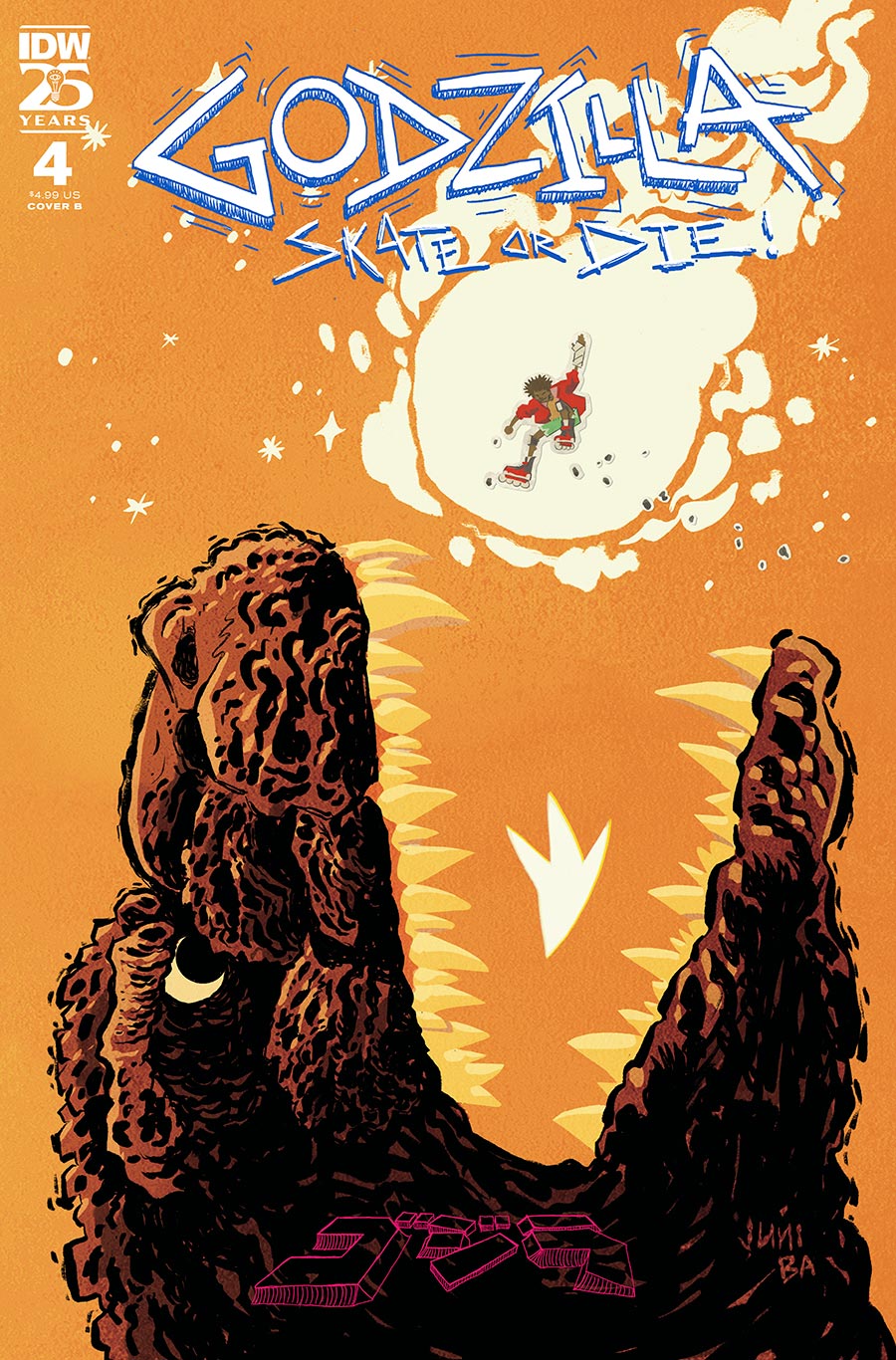 Godzilla Skate Or Die #4 Cover B Variant Juni Ba Cover