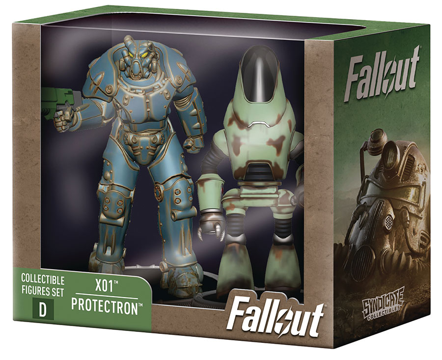 Fallout 2-Pack 3-Inch Figure Series 1 Deathclaw Build-A-Figure - X01 & Protectron