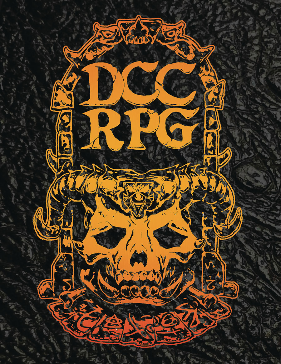 Dungeon Crawl Classics RPG Core Rulebook HC Demon Skull Monster Hide Cover - RESOLICITED