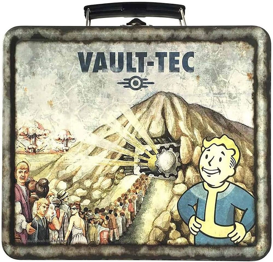 Fallout Vault-Tec Weathered Previews Exclusive Tin Tote Prop Replica