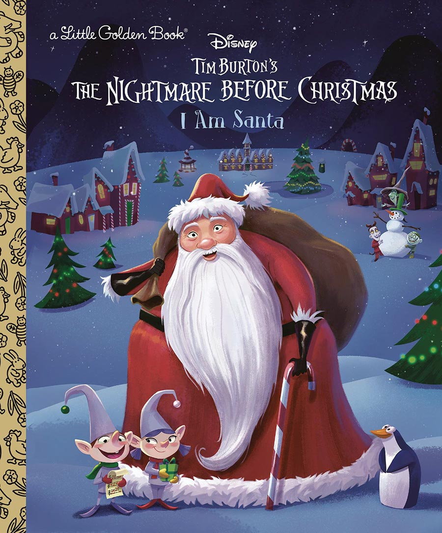 Disney Tim Burtons The Nightmare Before Christmas I Am Santa Little Golden Book HC