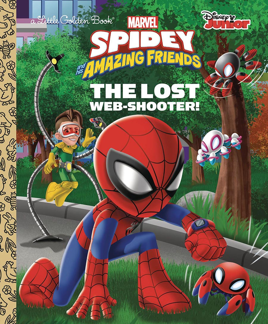 Marvel Spidey And His Amazing Friends The Lost Web-Shooter Little Golden Book HC