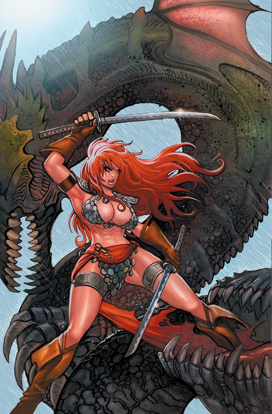 Red Sonja Death And The Devil #1 Cover Q Incentive Moritat Virgin Cover