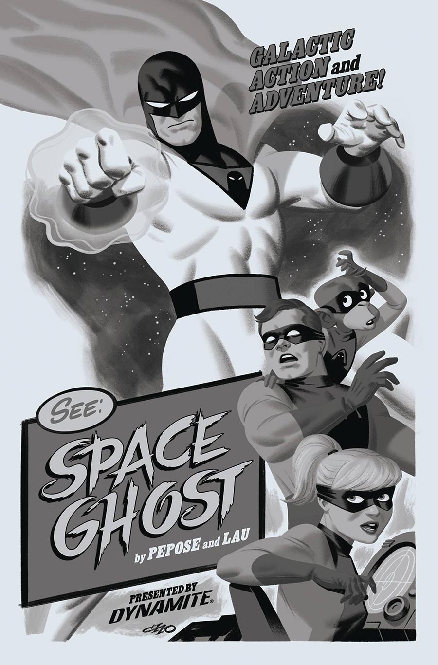 Space Ghost Vol 4 #5 Cover I Incentive Michael Cho Black & White Cover