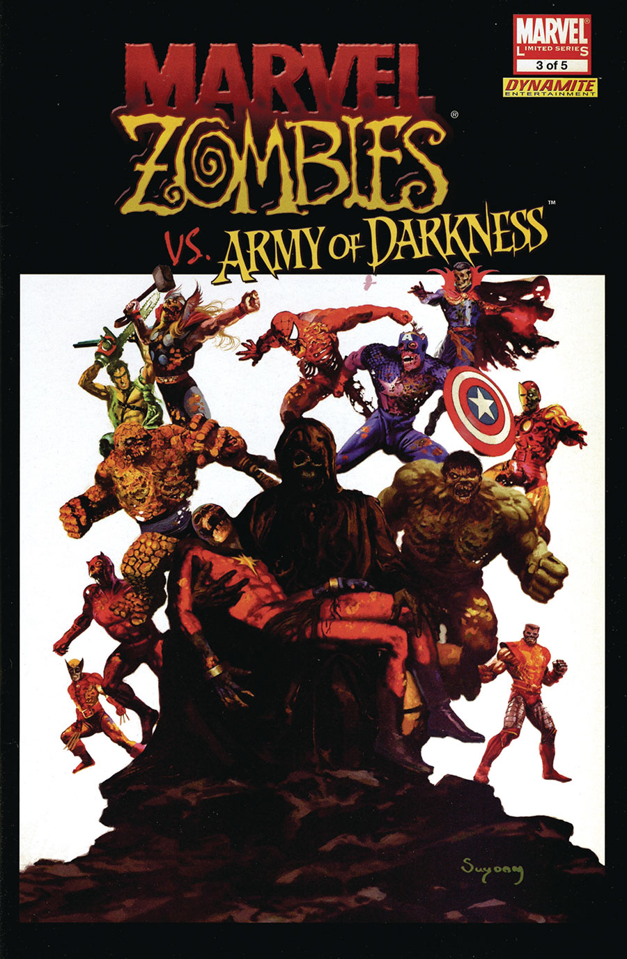 Marvel Zombies Black White & Blood #1 Cover J DF Dynamite Exclusive Arthur Suydam Variant Cover