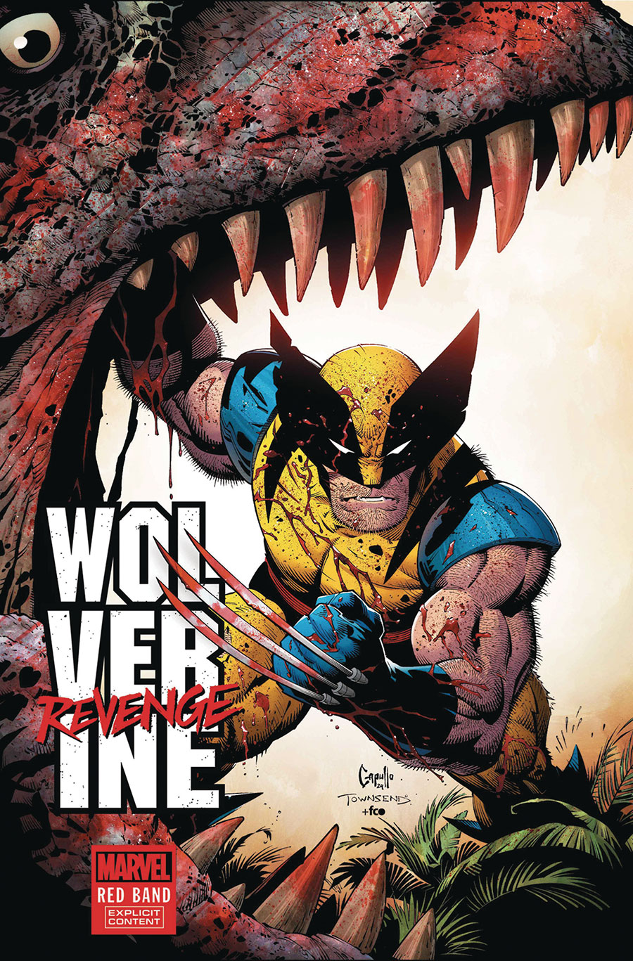 Wolverine Revenge Red Band Edition #1 Cover D DF Blood Red Signature Series Signed By Greg Capullo