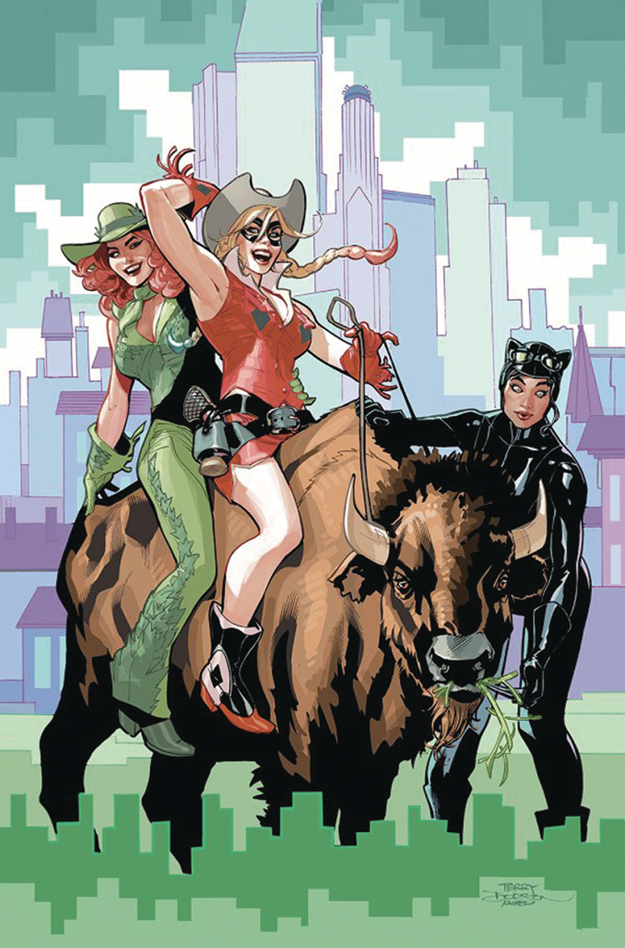 Gotham City Sirens Vol 2 #1 Cover K DF Signed By Terry Dodson & Rachel Dodson