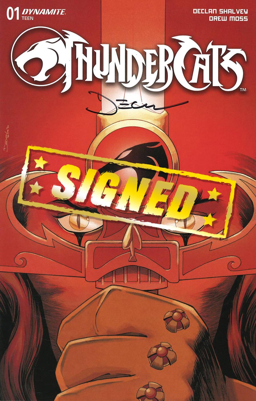 Thundercats Vol 3 #1 Cover Z-Z Dynamite Com Exclusive Declan Shalvey Variant Cover Signed By Declan Shalvey