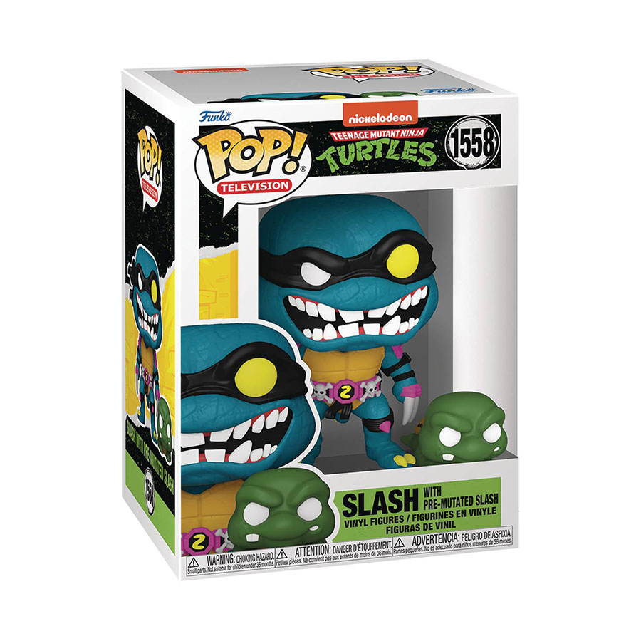 POP & Buddy Teenage Mutant Ninja Turtles Slash With Pre-Mutated Slash Vinyl Figure