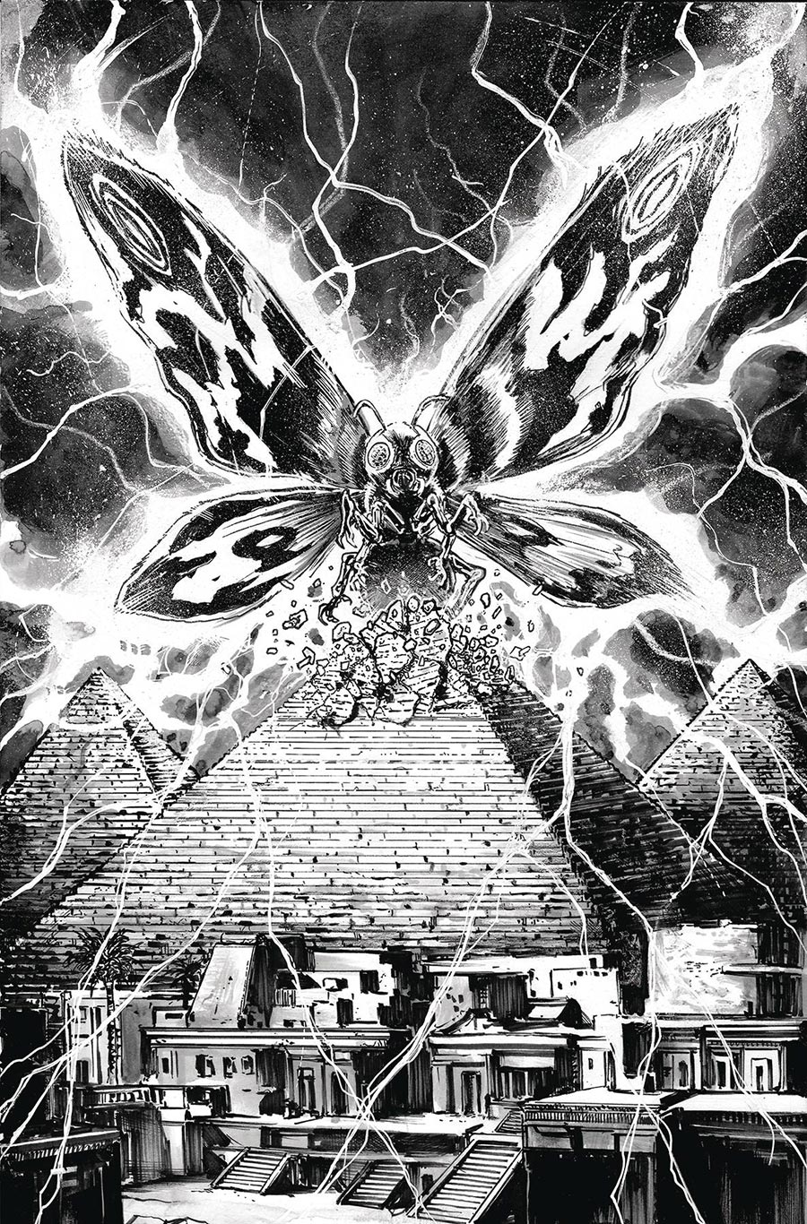 Godzilla Here There Be Dragons II Sons Of Giants #3 Cover C Incentive Gavin Smith Black & White Virgin Cover