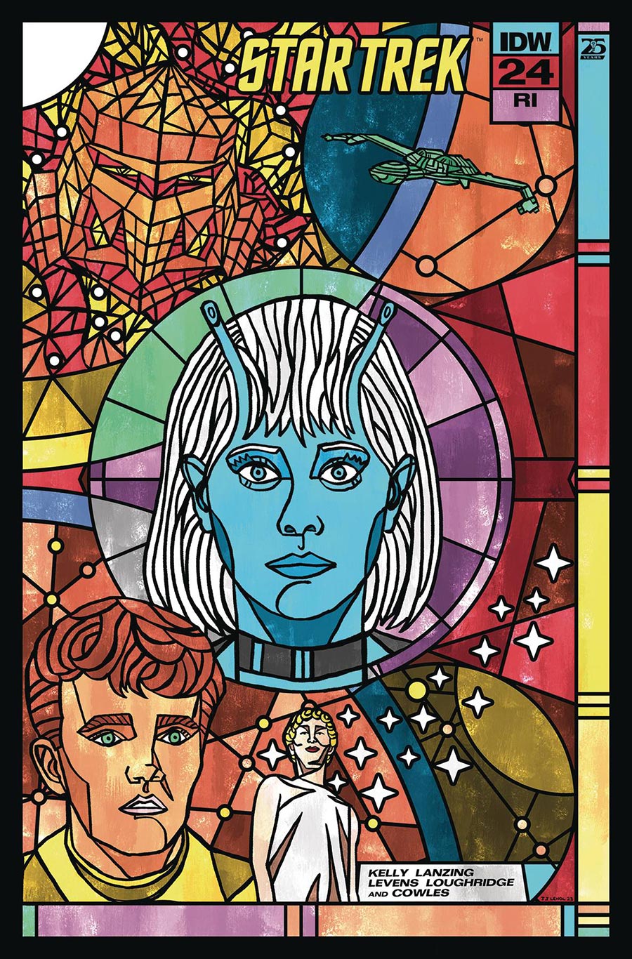 Star Trek (IDW) Vol 2 #24 Cover C Incentive JJ Lendl Stained Glass Connecting Variant Cover