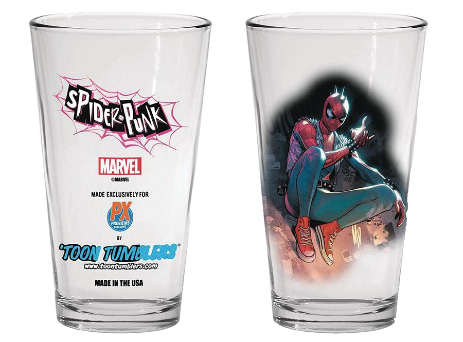 Toon Tumblers Marvel Previews Exclusive Pint Glass - Spider-Punk