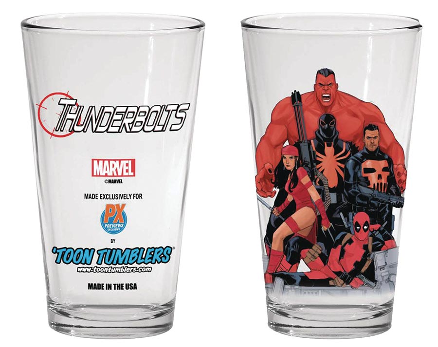 Toon Tumblers Marvel Previews Exclusive Pint Glass - Thunderbolts