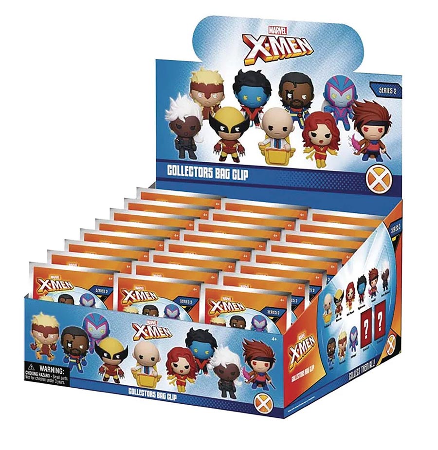 X-Men Classic 3D Foam Bag Clip Series 2 Blind Mystery Box 24-Piece Display