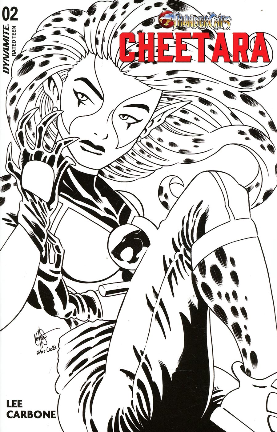 Thundercats Cheetara #2 Cover S Incentive Ken Haeser Catwoman 1 Homage Line Art Cover