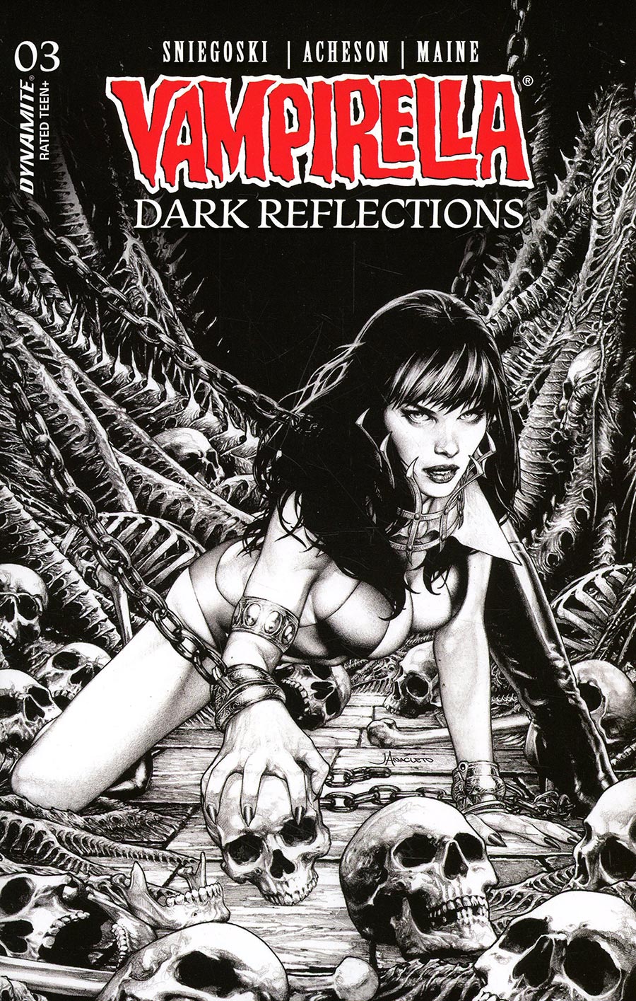 Vampirella Dark Reflections #3 Cover O Variant Jay Anacleto Line Art Cover