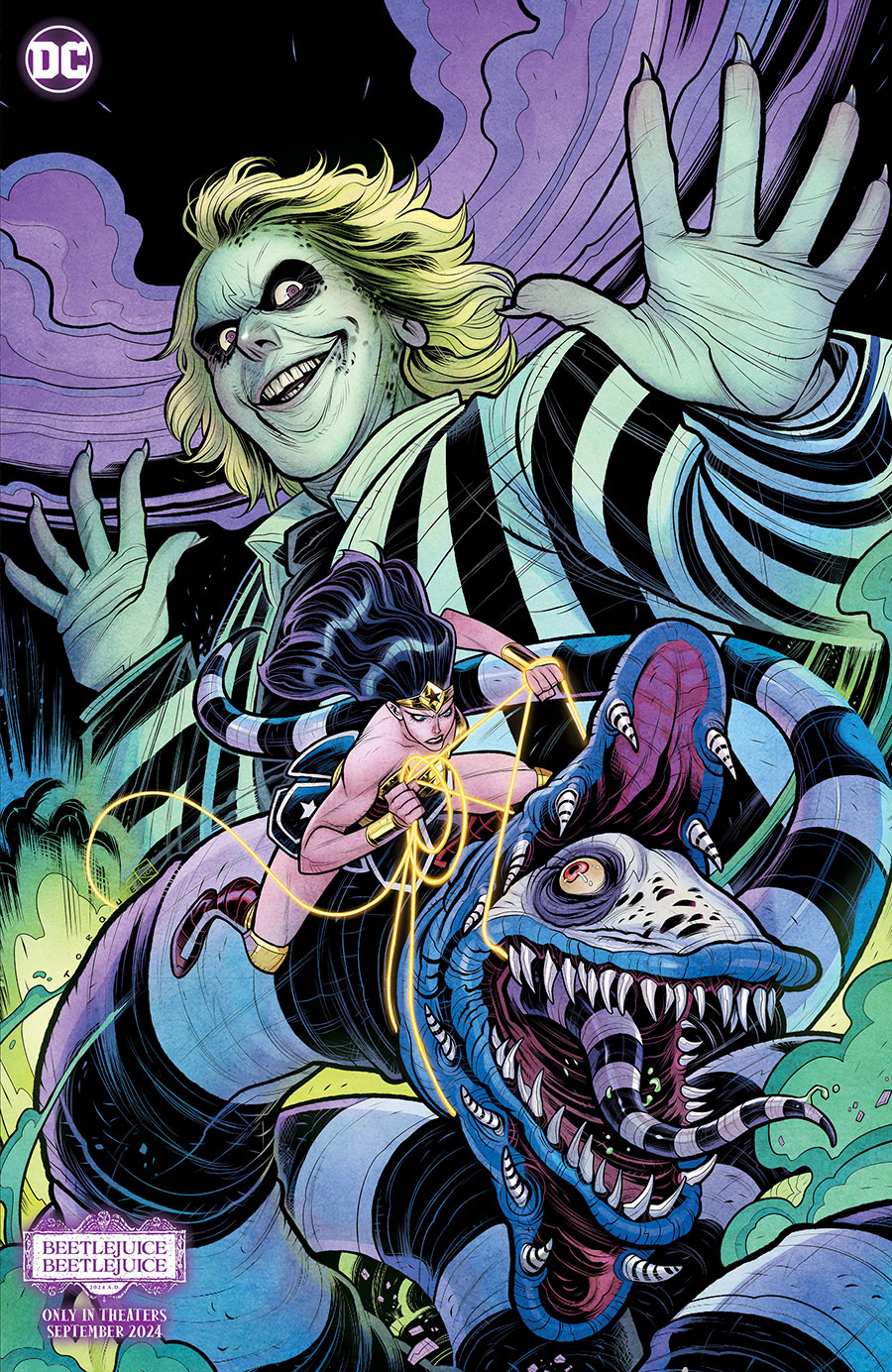 Wonder Woman Vol 6 #12 Cover F Variant Elizabeth Torque & Sabine Moss Beetlejuice Card Stock Cover (Absolute Power Tie-In)