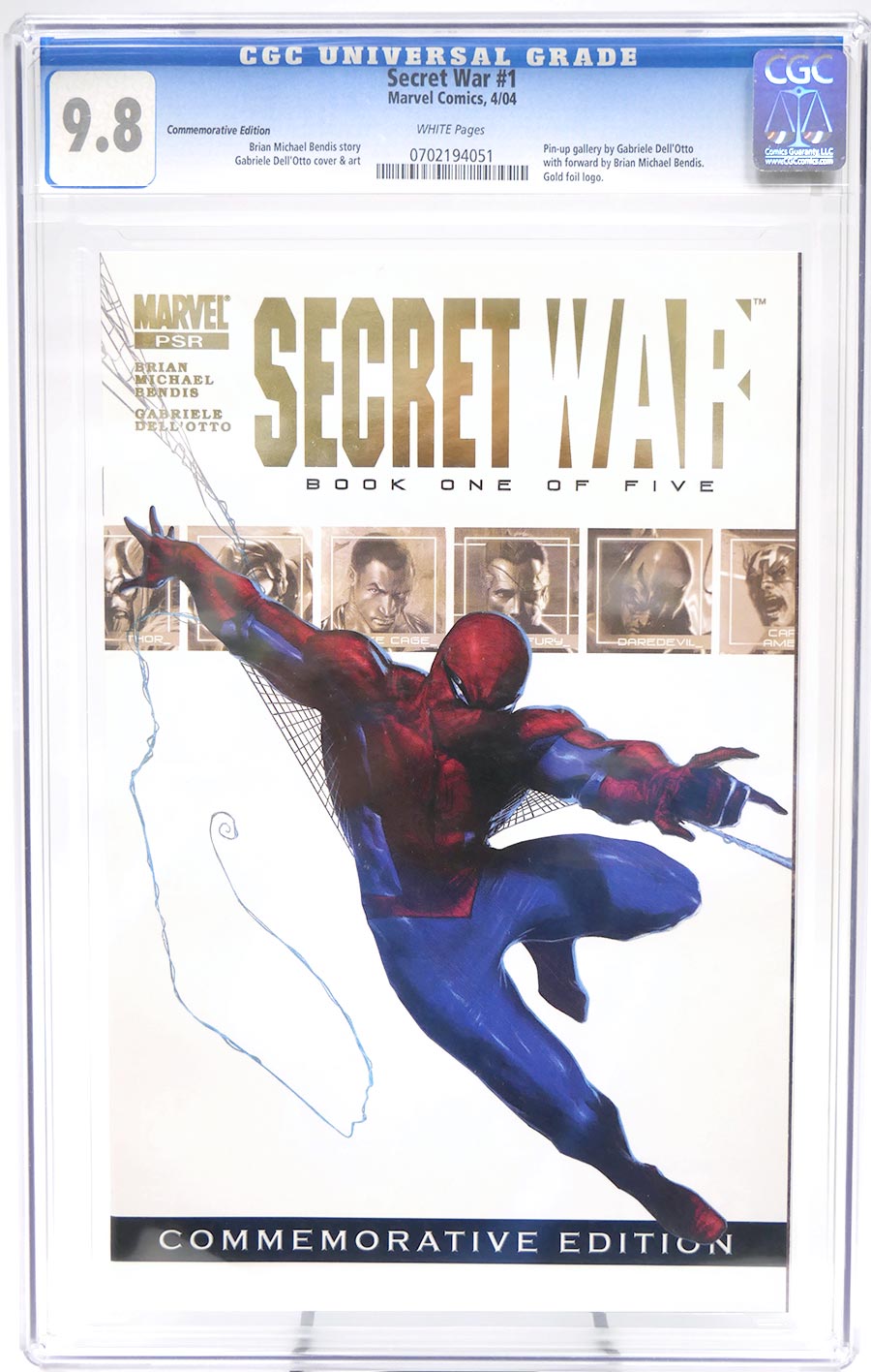 Secret War Book #1 Cover D Commemorative Edition CGC 9.8