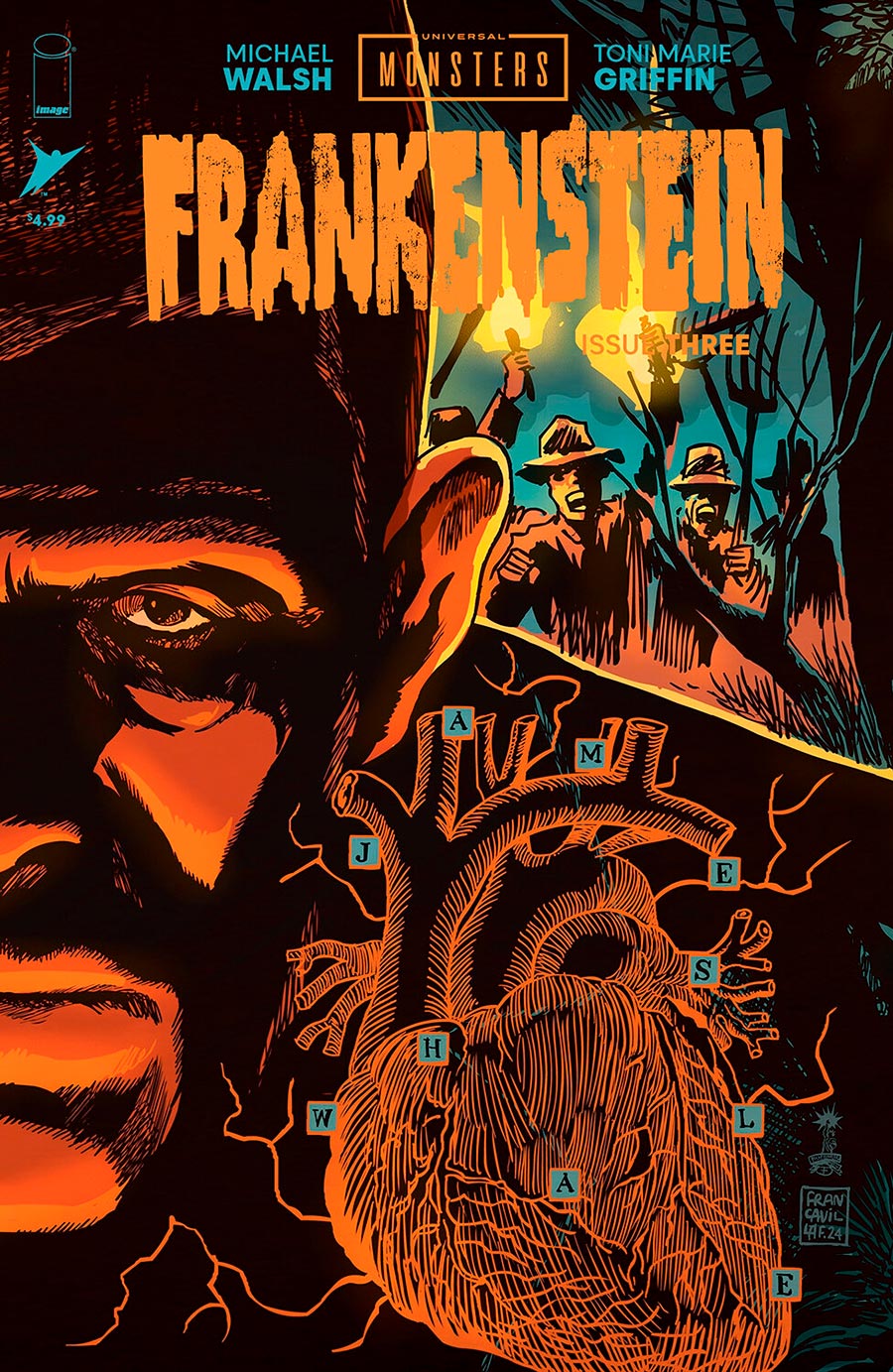 Universal Monsters Frankenstein #3 Cover C Incentive Francesco Francavilla Connecting Variant Cover