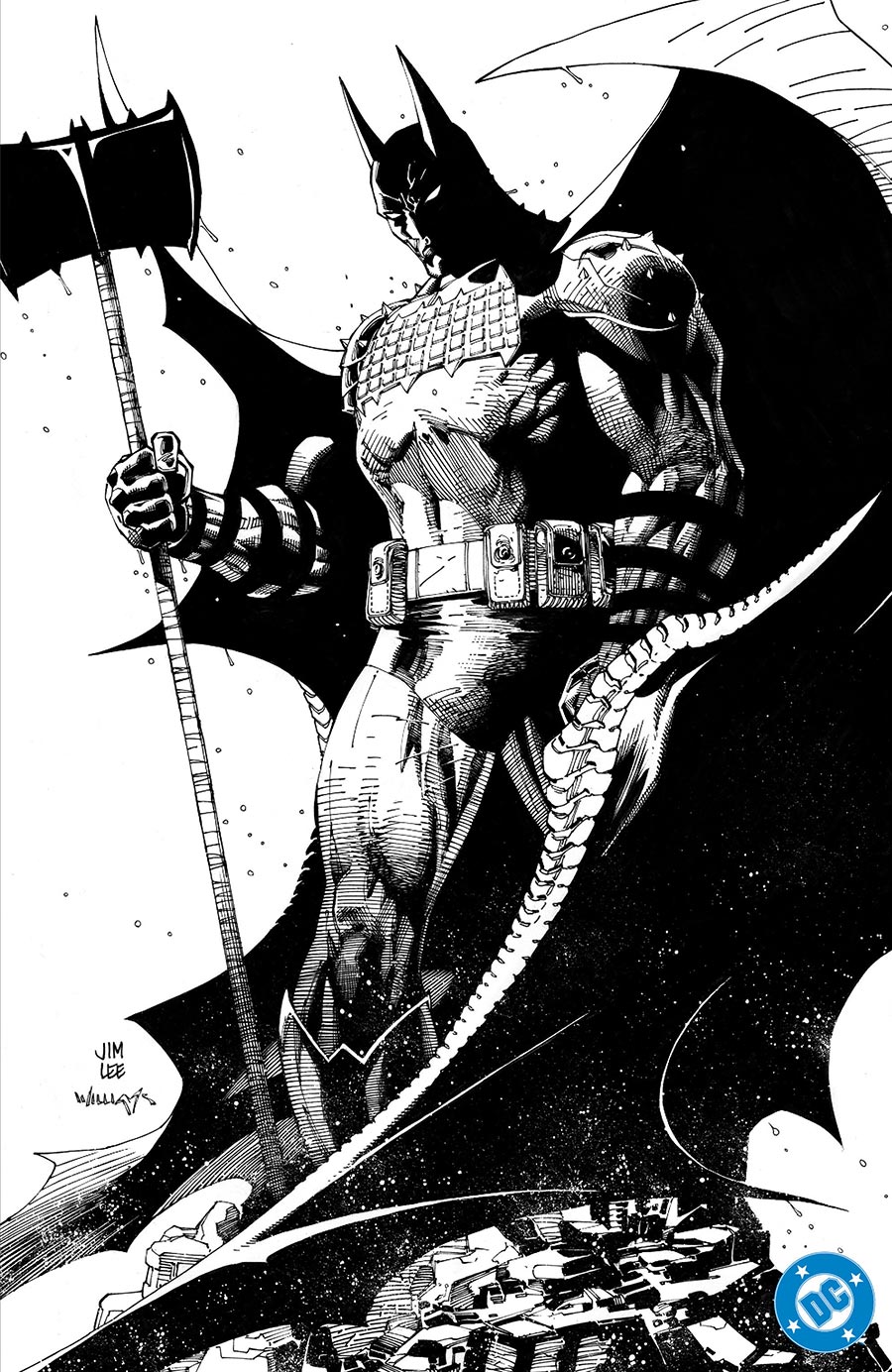 Absolute Batman #1 Cover K Incentive Jim Lee Black & White Card Stock Variant Cover (DC All In)