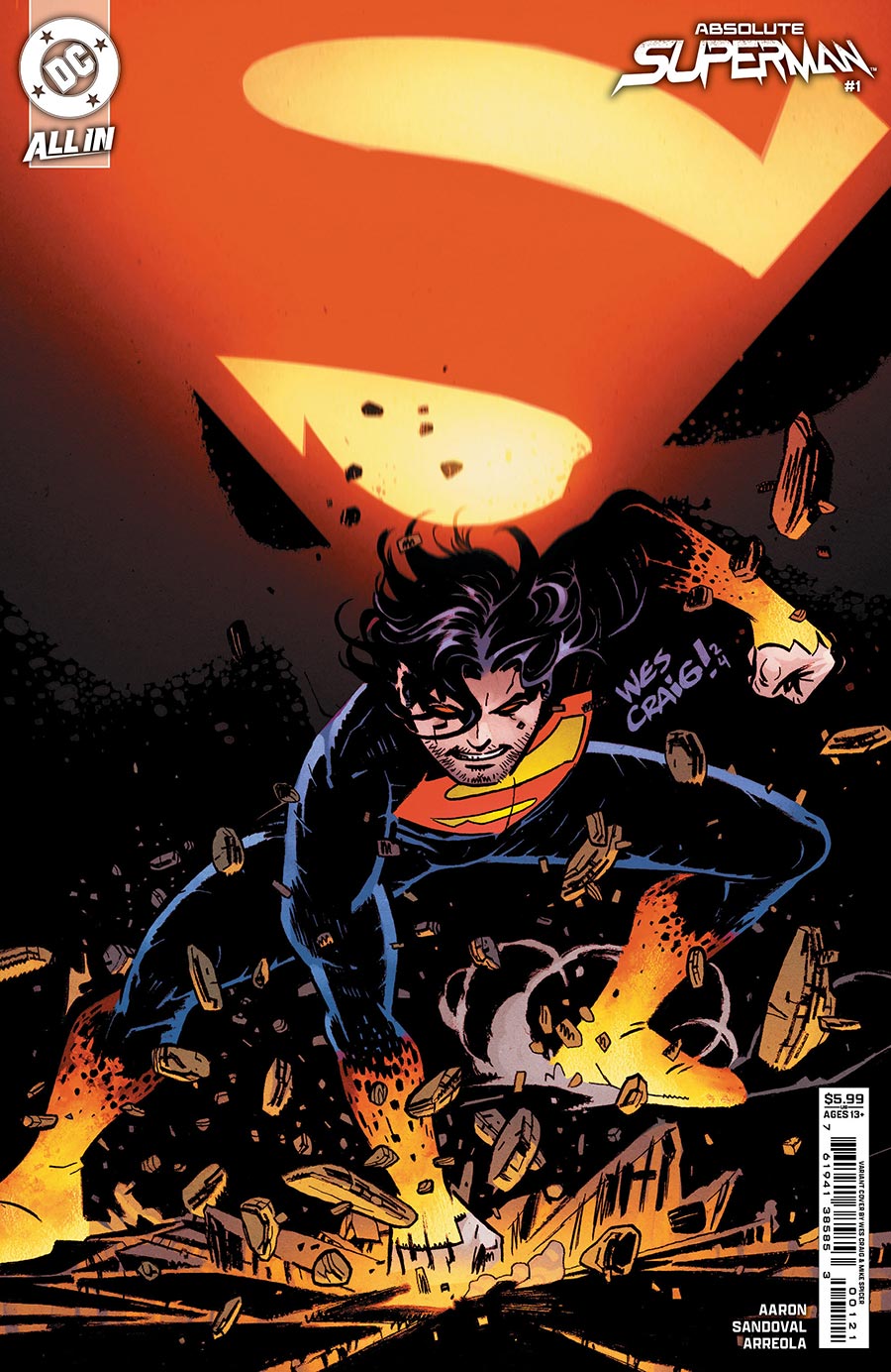 Absolute Superman #1 Cover B Variant Wes Craig Card Stock Cover (DC All In)(Limit 1 Per Customer)