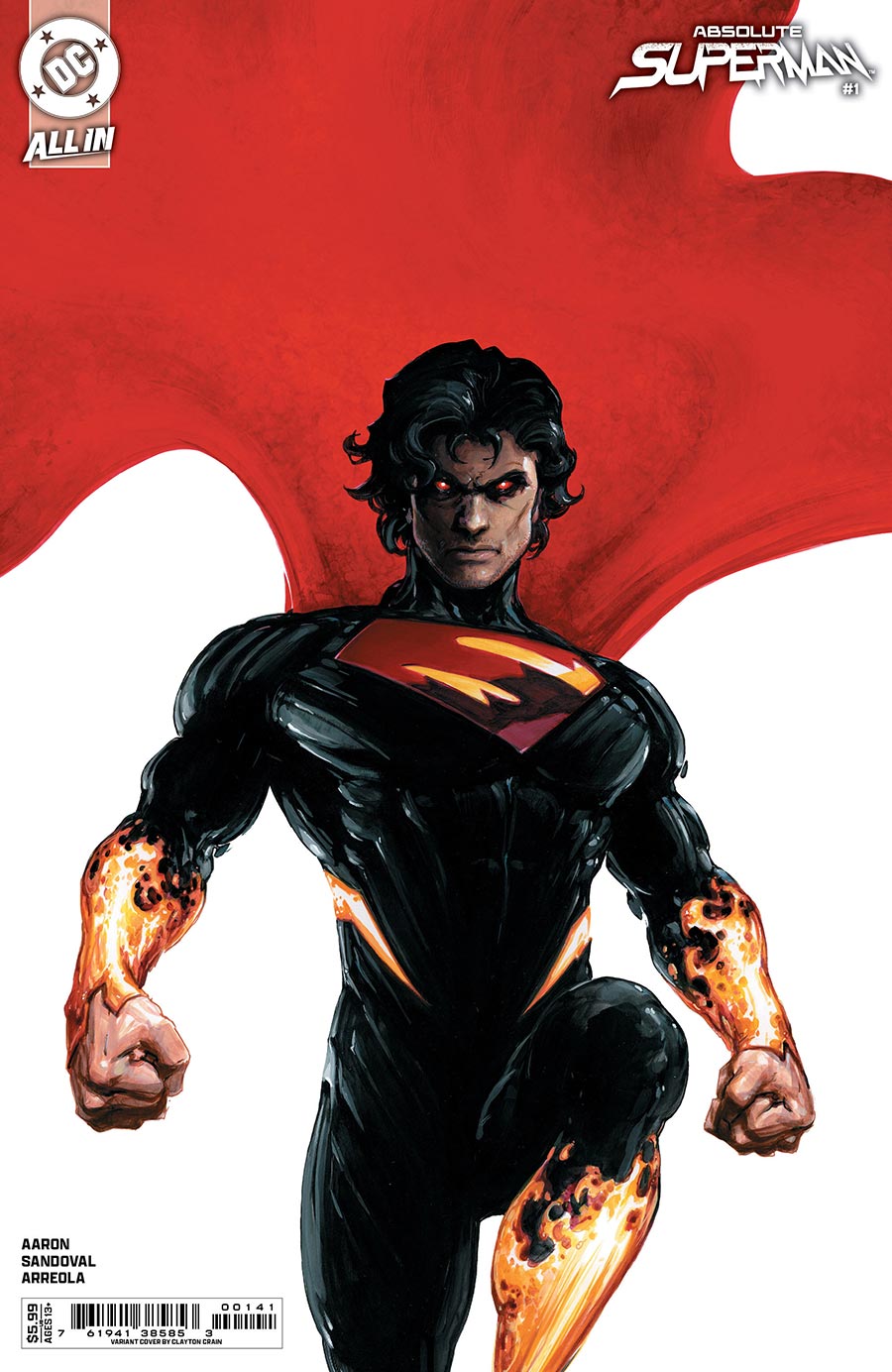 Absolute Superman #1 Cover D Variant Clayton Crain Card Stock Cover (DC All In)(Limit 1 Per Customer)