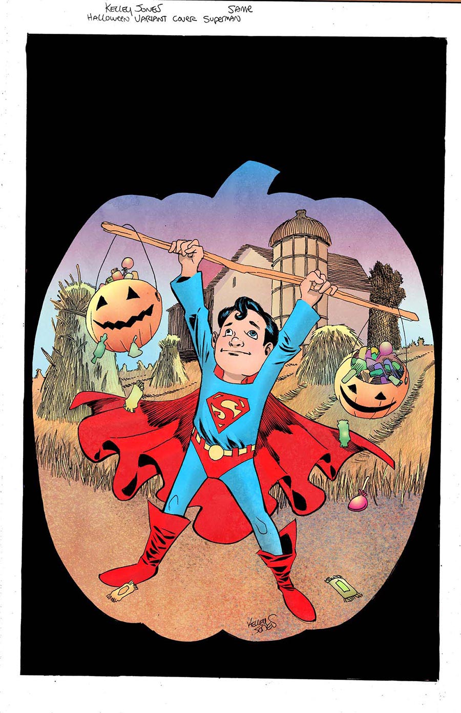 Superman Vol 7 #19 Cover E Variant Kelley Jones Trick Or Treat Card Stock Cover (DC All In)