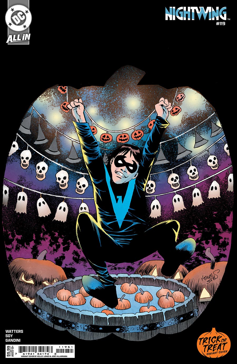 Nightwing Vol 4 #119 Cover D Variant Kelley Jones Trick Or Treat Card Stock Cover (DC All In)