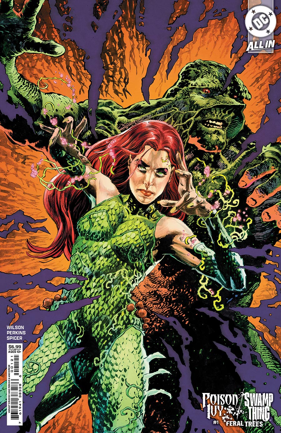 Poison Ivy Swamp Thing Feral Trees #1 (One Shot) Cover B Variant Mike Perkins Card Stock Cover