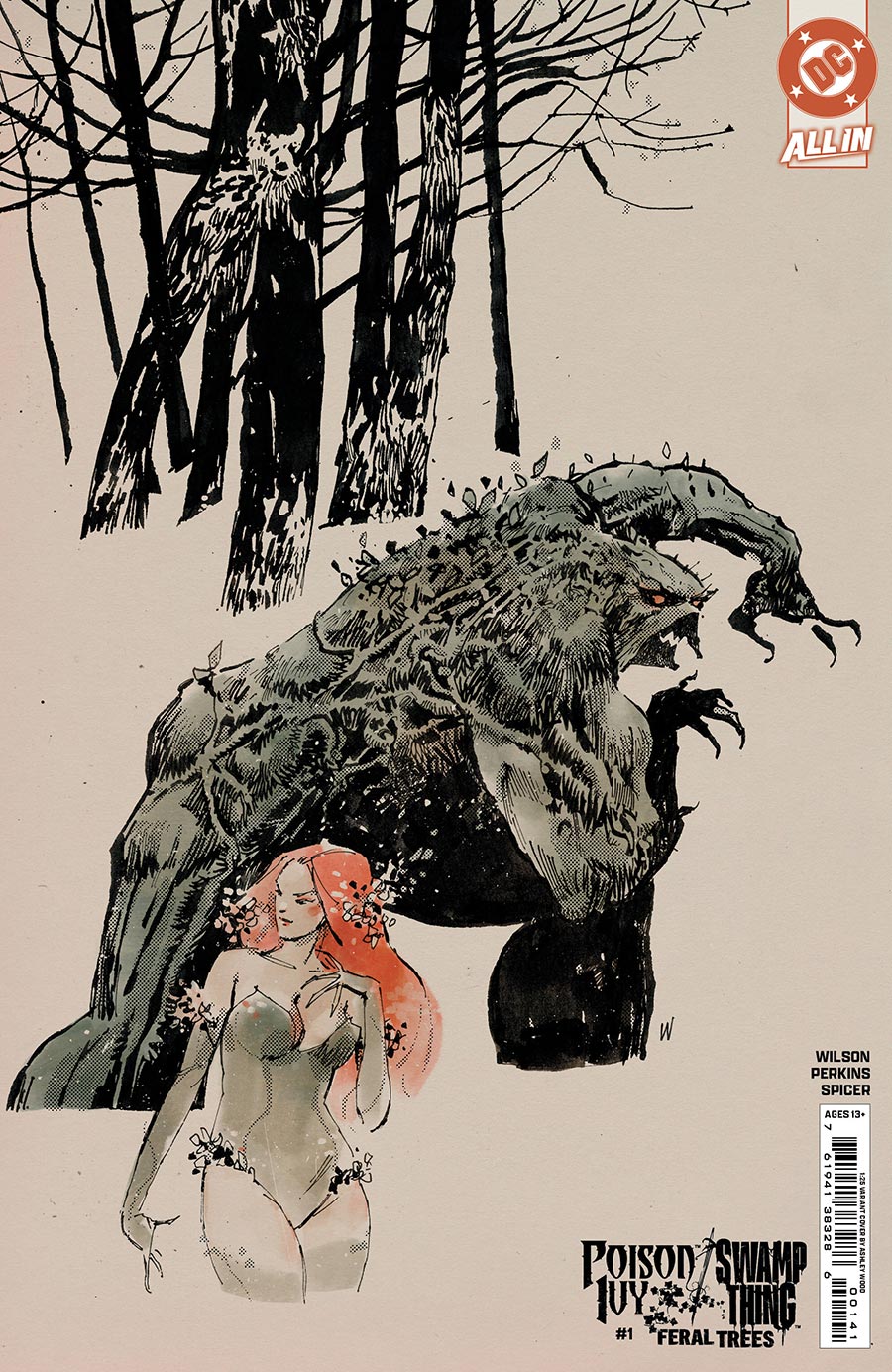 Poison Ivy Swamp Thing Feral Trees #1 (One Shot) Cover E Incentive Ashley Wood Card Stock Variant Cover