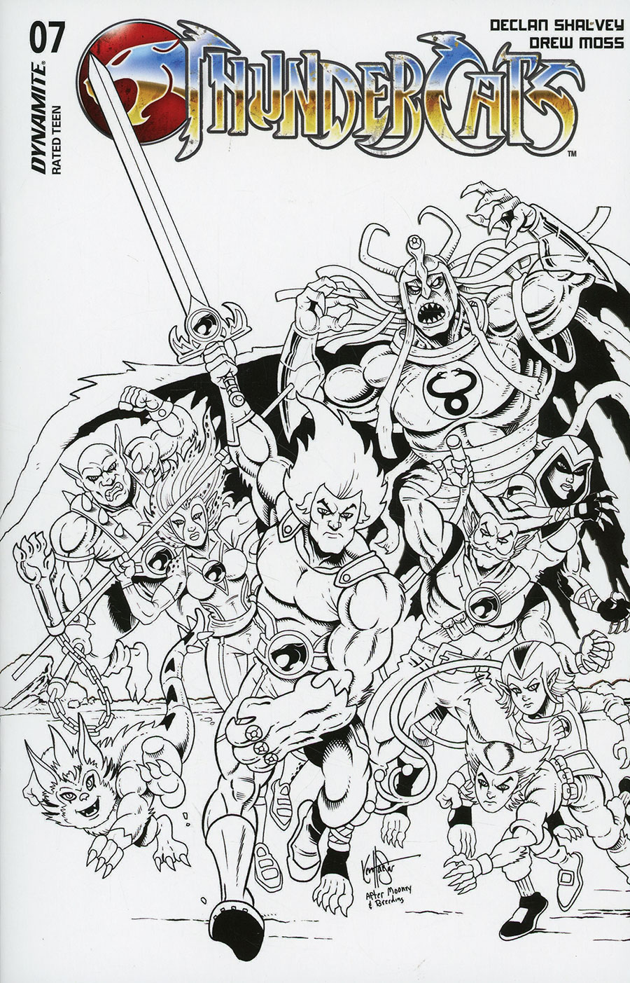 Thundercats Vol 3 #7 Cover V Incentive Ken Haeser Black & White Cover