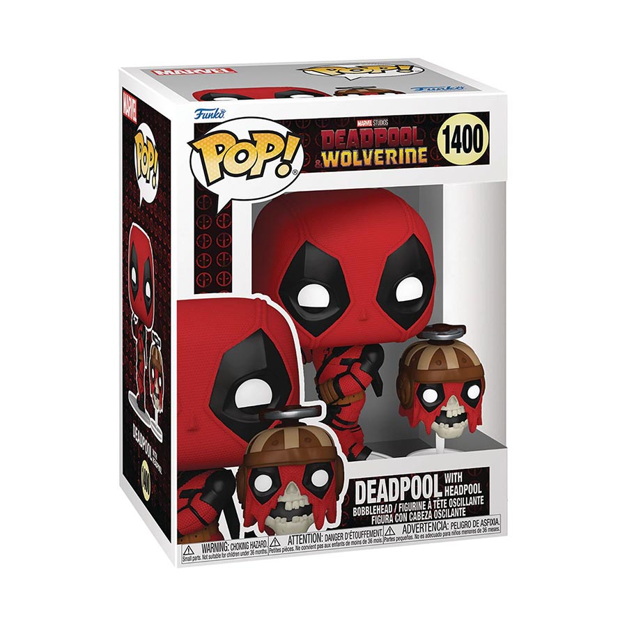 POP & Buddy Deadpool & Wolverine Deadpool With Headpool Vinyl Bobble Head