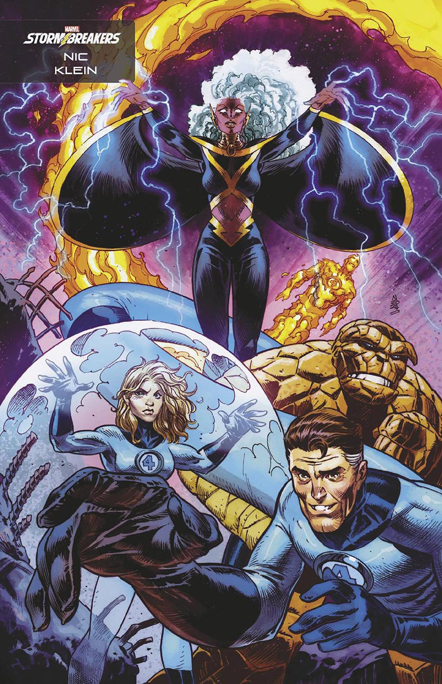 Fantastic Four Vol 7 #26 Cover D Variant Nic Klein Stormbreakers Cover