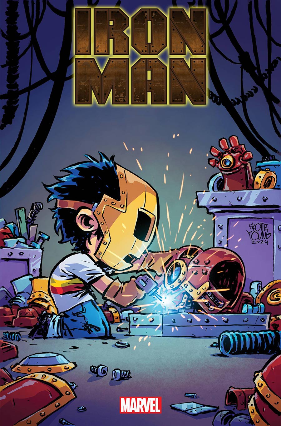 Iron Man Vol 7 #1 Cover D Variant Skottie Young Cover