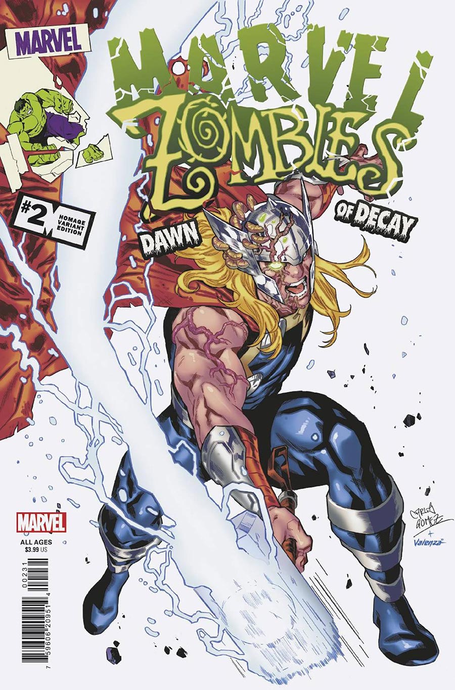 Marvel Zombies Dawn Of Decay #2 Cover C Variant Carlos Gomez Homage Cover