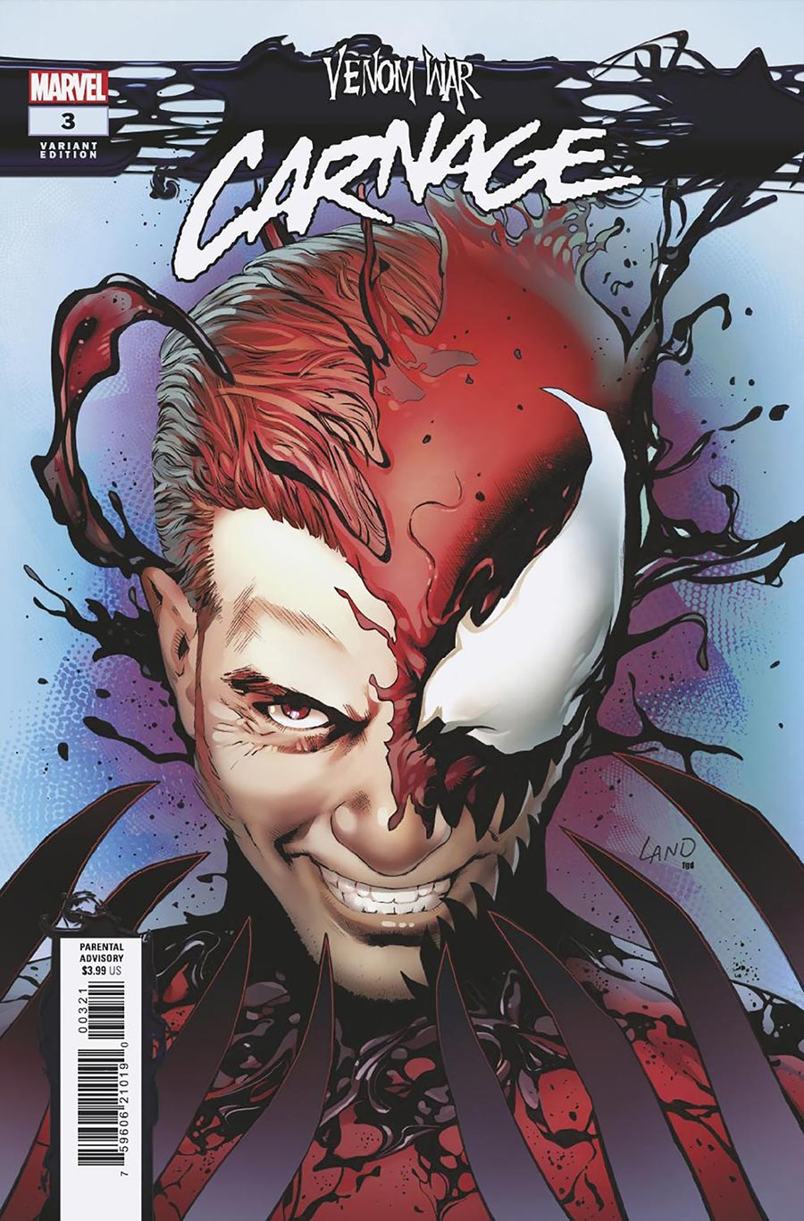 Venom War Carnage #3 Cover B Variant Greg Land Cover