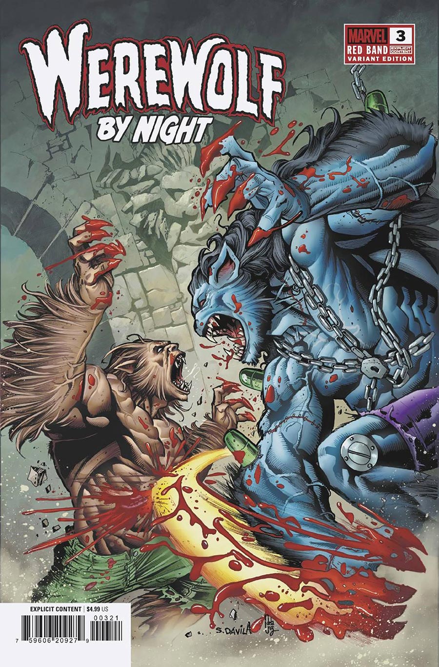 Werewolf By Night Red Band #3 Cover B Variant Sergio Davila Cover With Polybag