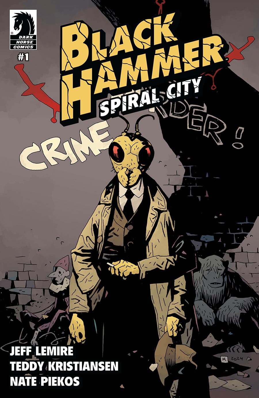 Black Hammer Spiral City #1 Cover B Variant Mike Mignola Cover