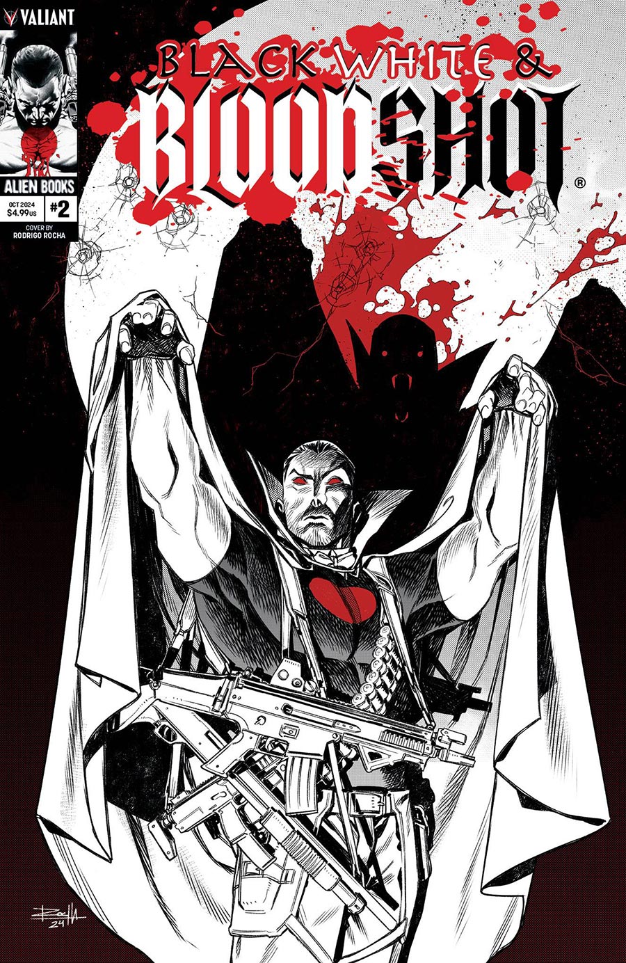 Black White & Bloodshot #2 Cover B Variant Rodrigo Rocha Monster Cover