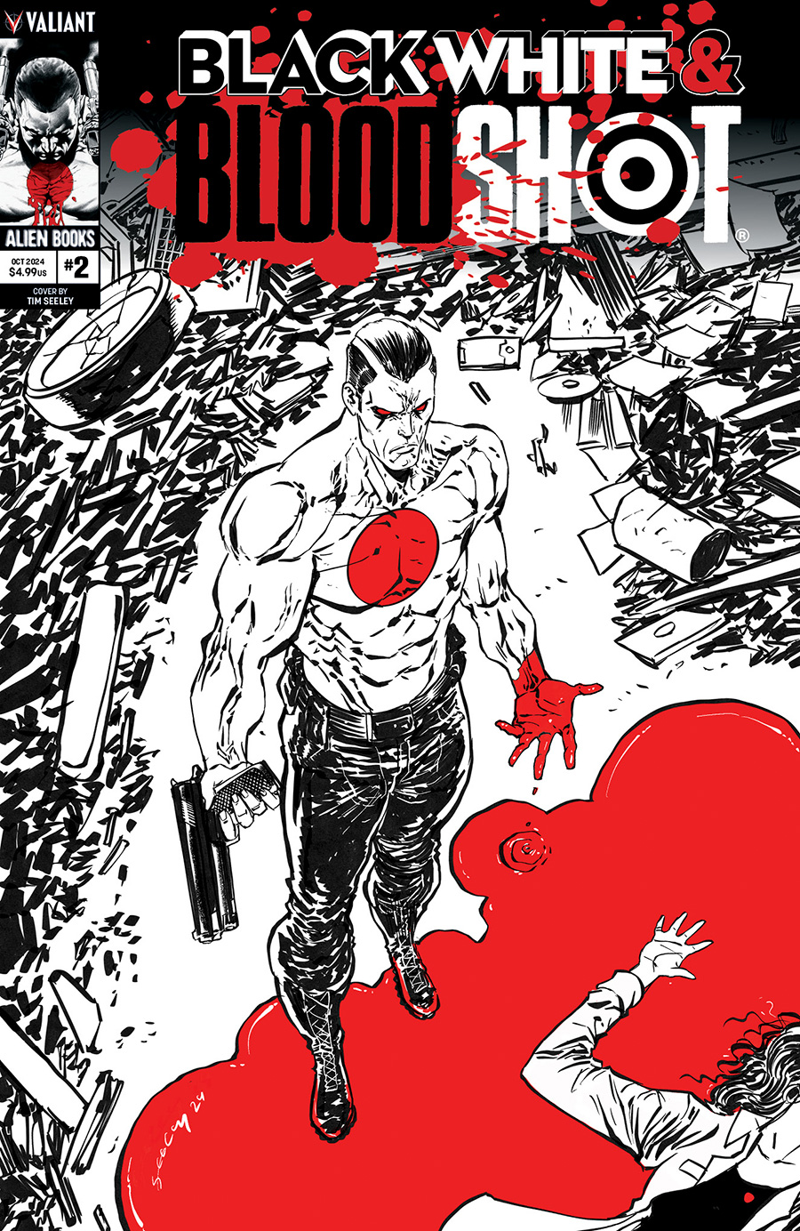 Black White & Bloodshot #2 Cover C Variant Tim Seeley Cover