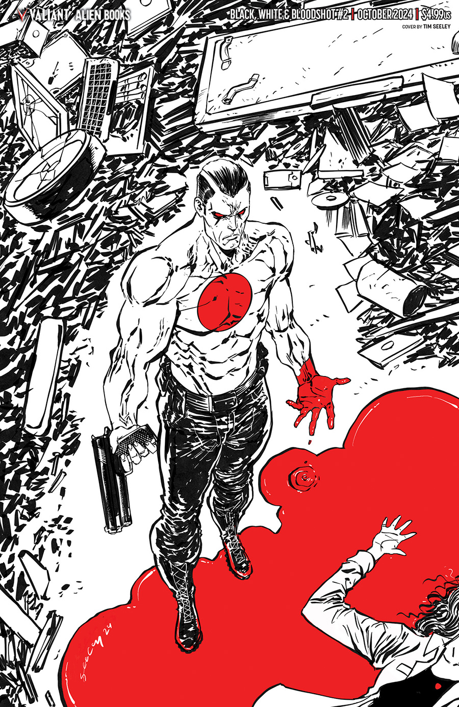 Black White & Bloodshot #2 Cover E Variant Tim Seeley Virgin Cover