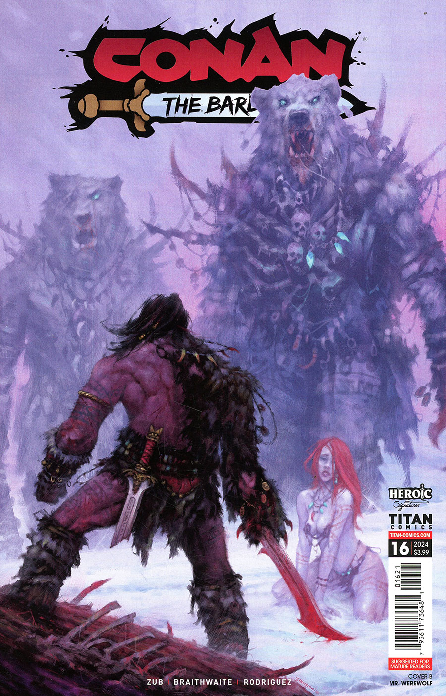 Conan The Barbarian Vol 5 #16 Cover B Variant Mr Werewolf Cover