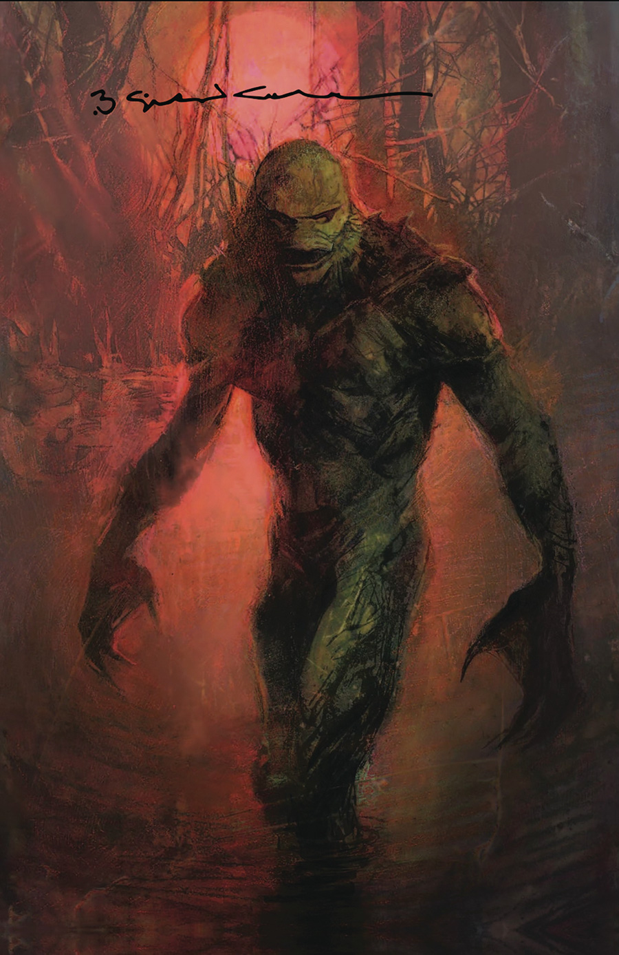 Universal Monsters Creature From The Black Lagoon Lives #1 Cover K Blil Sienkiewicz Exclusive Edition Signed By Blil Sienkiewicz