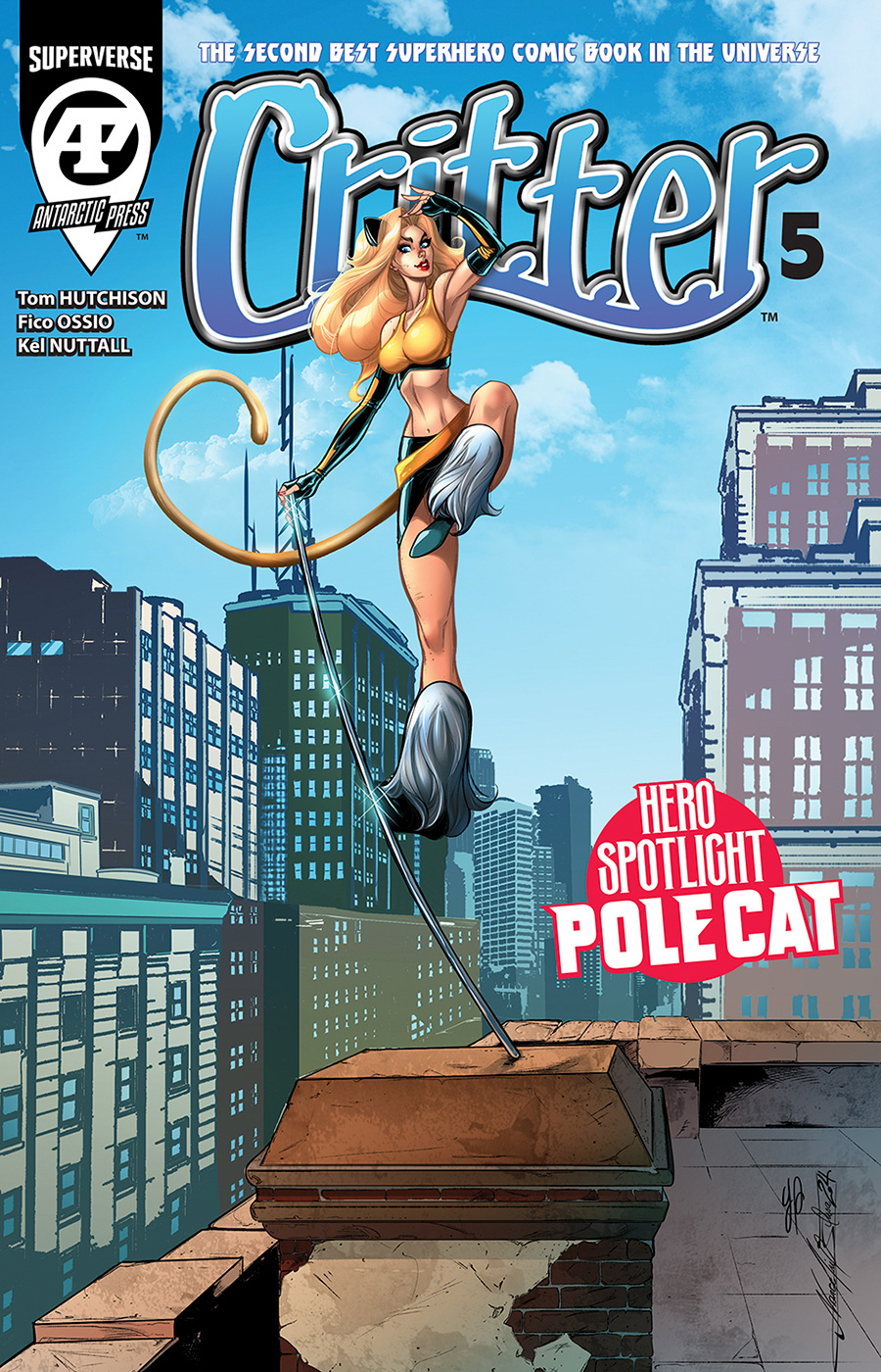 Critter Vol 4 #5 Cover B Variant Narcelio Sousa Pole Cat Cover