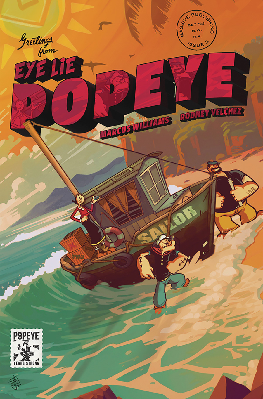 Eye Lie Popeye #3 Cover B Variant Francesco Tomaselli Cover