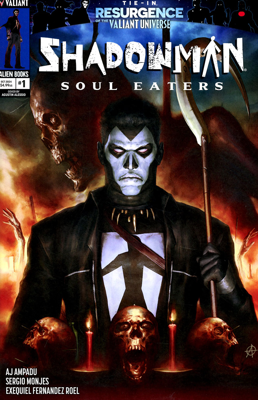 Shadowman Soul Eaters #1 Cover A Regular Agustin Alessio Cover (Resurgence Of The Valiant Universe Tie-In)