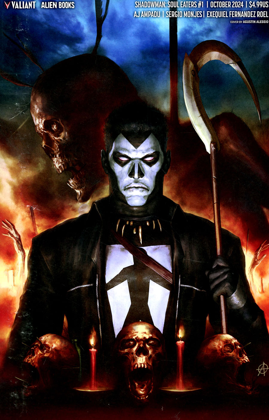 Shadowman Soul Eaters #1 Cover D Variant Agustin Alessio Virgin Cover (Resurgence Of The Valiant Universe Tie-In)