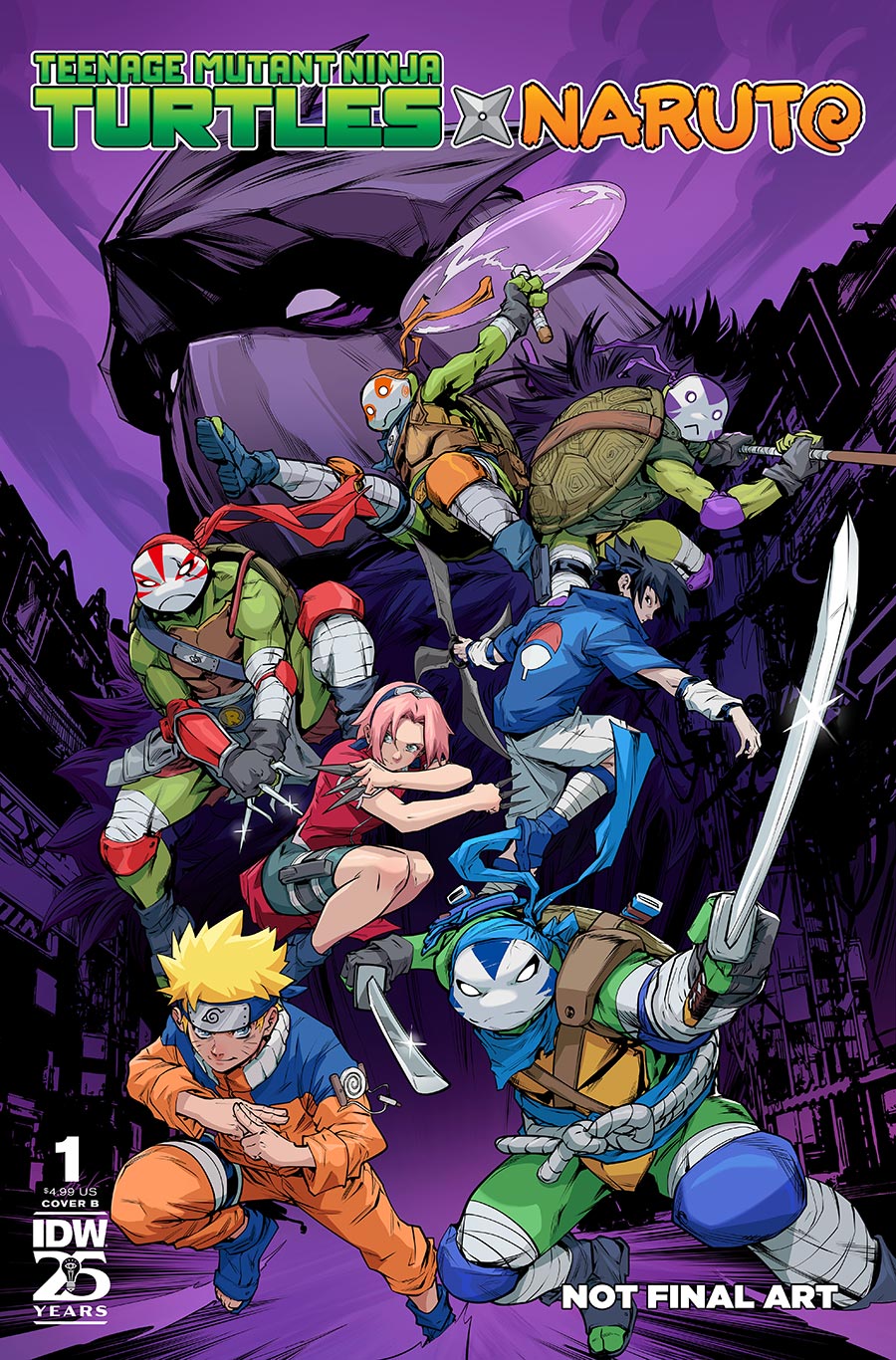 Teenage Mutant Ninja Turtles x Naruto #1 Cover B Variant Hendry Prasetya Cover